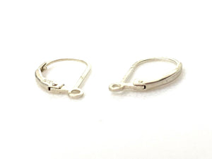 Sterling Silver Plain Leverback w/Ring AT, Sku#5007050