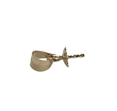 14KGF 4.0mm Flower Cup & 4.0mm Twist Peg Pendant, Sku#4005743P