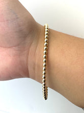 14KGF 8 0" 4 0mm Beaded Stretchy Bracelet, Sku#4014740E80L
