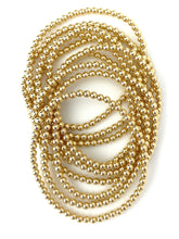 14KGF 8 0" 4 0mm Beaded Stretchy Bracelet, Sku#4014740E80L