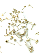14KGF 3.0mm Ball Earring w/Ring, Sku#4006231R