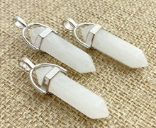 Silver Plated White Crystal Pendant