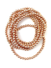 14KRGF 8.0" 5.0mm Beaded Stretchy Bracelet, Sku#4814750E80L