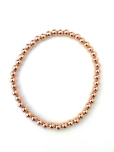 14KRGF 8.0" 5.0mm Beaded Stretchy Bracelet, Sku#4814750E80L