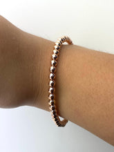 14KRGF 7.5" 4.0mm Beaded Stretchy Bracelet, Sku#4814740E75L