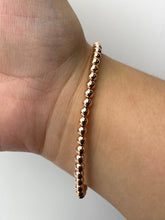 14KRGF 7.5" 4.0mm Beaded Stretchy Bracelet, Sku#4814740E75L
