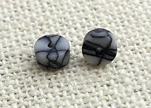 Black Net Jasper Bead