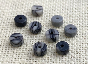Black Net Jasper Bead