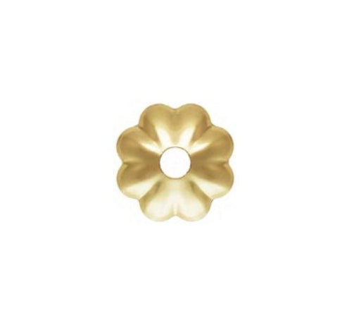 4.0mm Flower Bead Cap 1.0mm Hole, 14KGF, Sku#4005743J