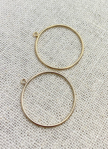 14k Gold Filled Round Drop 25mm