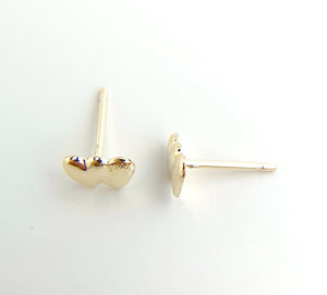 14k Gold Filled Heart Stud Earrings