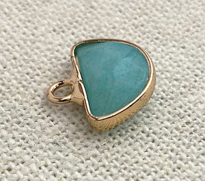 Amazonite Gold Plated Charm Sku#M1496