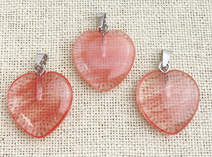 Watermelon Stone Heart Pendant