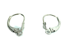 14K White Gold Lever Back Fluer Deus, Sku#LB009-0
