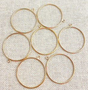 14k Gold Filled Round Drop 25mm