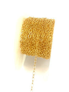 2.3mm Flat Cable Chain, 14k Gold Filled, Sterling Silver, Sku#S1713F
