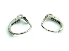 14K White Gold Lever Back Fluer Deus, Sku#LB009-0