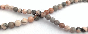 Pink Travertino Alhambra Bead Strand Sku#M2911