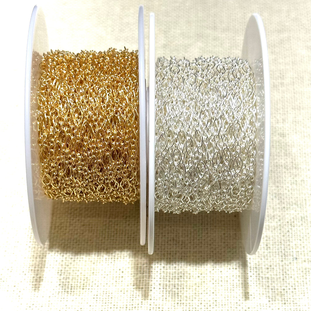 Long & Short 3+1 Long Link Diamond, 14k Gold Filled, Sterling Silver, Sku#SM1369