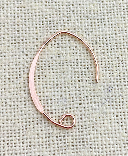 14k RGF V Shape Flattened Earwire