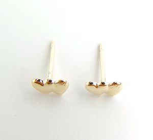 14k Gold Filled Heart Stud Earrings