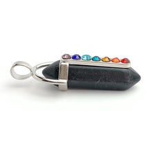 Silver Plated Black Stone Pendant
