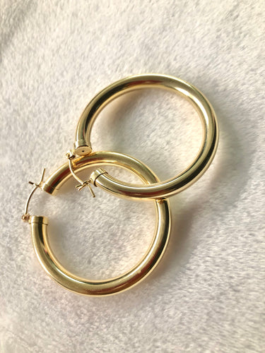 14KGF Hoop Earrings