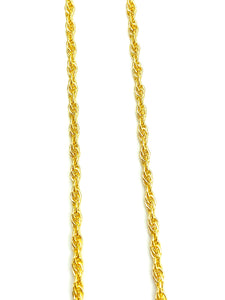 14KGF Double Rope Chain 18” 20” 22” 24” , Sku#25R