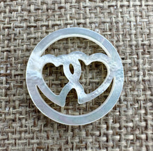 Mother of Pearl Heart Charm Sku#M167