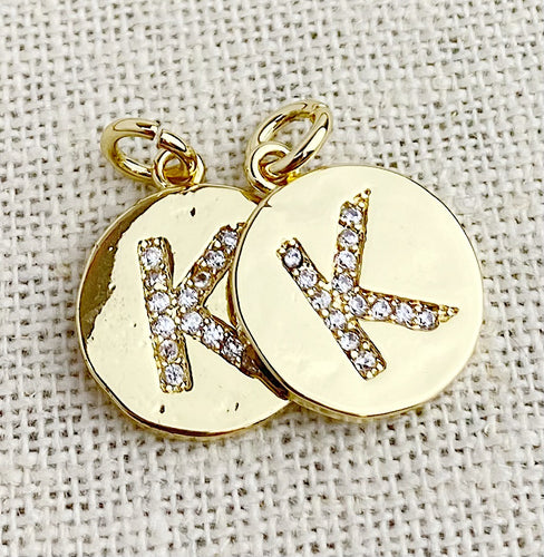 Gold Plated “K” Initial Charm