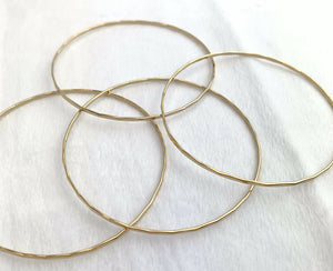 14k GF Hammered Wire Stacking Bangle