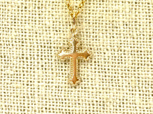 14KGF Cross Charm , Sku#2317-C