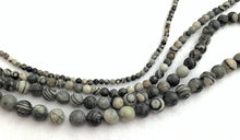 Black Net Jasper Bead Strand