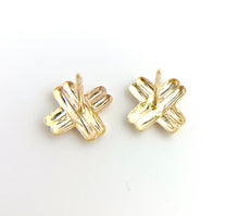 14k Gold Filled X Stud Earrings