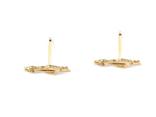 14KGF Key & Heart Studs , Sku#79-4