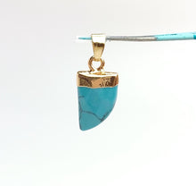 Gold Plated Turquoise Pendant Man Made