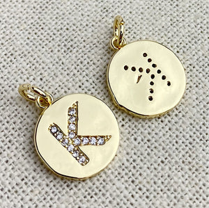 Gold Plated “K” Initial Charm