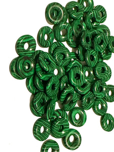 Malachite Donut Bead, Sku#BG138