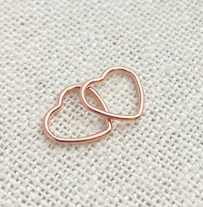 14k Rose Gold Filled Heart Jump Ring CL 10.0mm