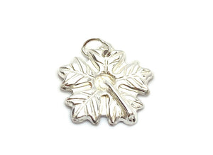 Flower Charm, 14KGF & Sterling Silver, Sku#2434 C