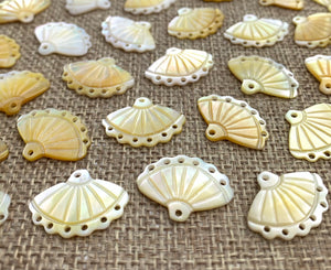Mother of Pearl Fan Charms