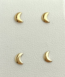 14kGF Moon Studs Sku#685-4