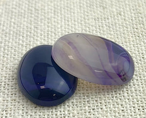 Purple Banded Agate Oval Cabochon