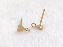 14kGF Heart Post Earring w/Ring  Sku#400H3PR