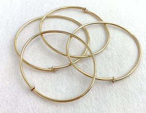 14kGF Flex Bangle w/4mm Cup & Peg