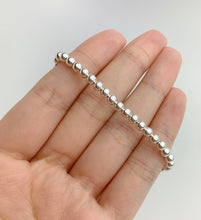 Sterling Silver Beaded Stretchy Bracelet