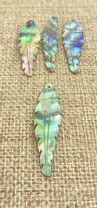 Abalone Feather Charm