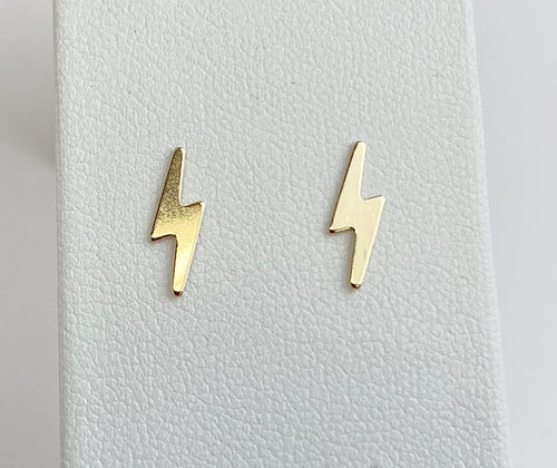 14k Gold Filled Lightning Stud Earring