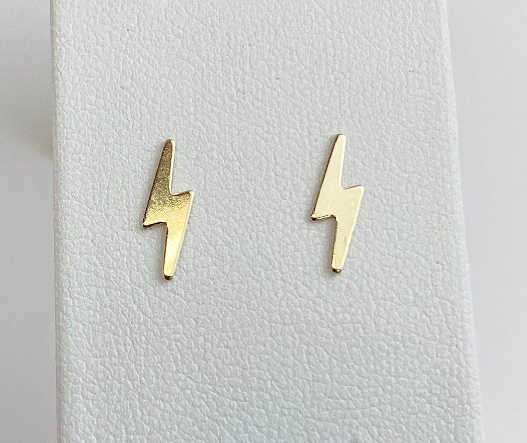 14k Gold Filled Lightning Stud Earring