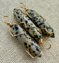 Wire Wrapped Dotted Stone Pendant